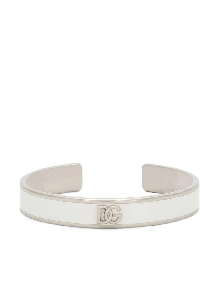 Dolce & Gabbana logo-plaque cuff bracelet - Silver Cover