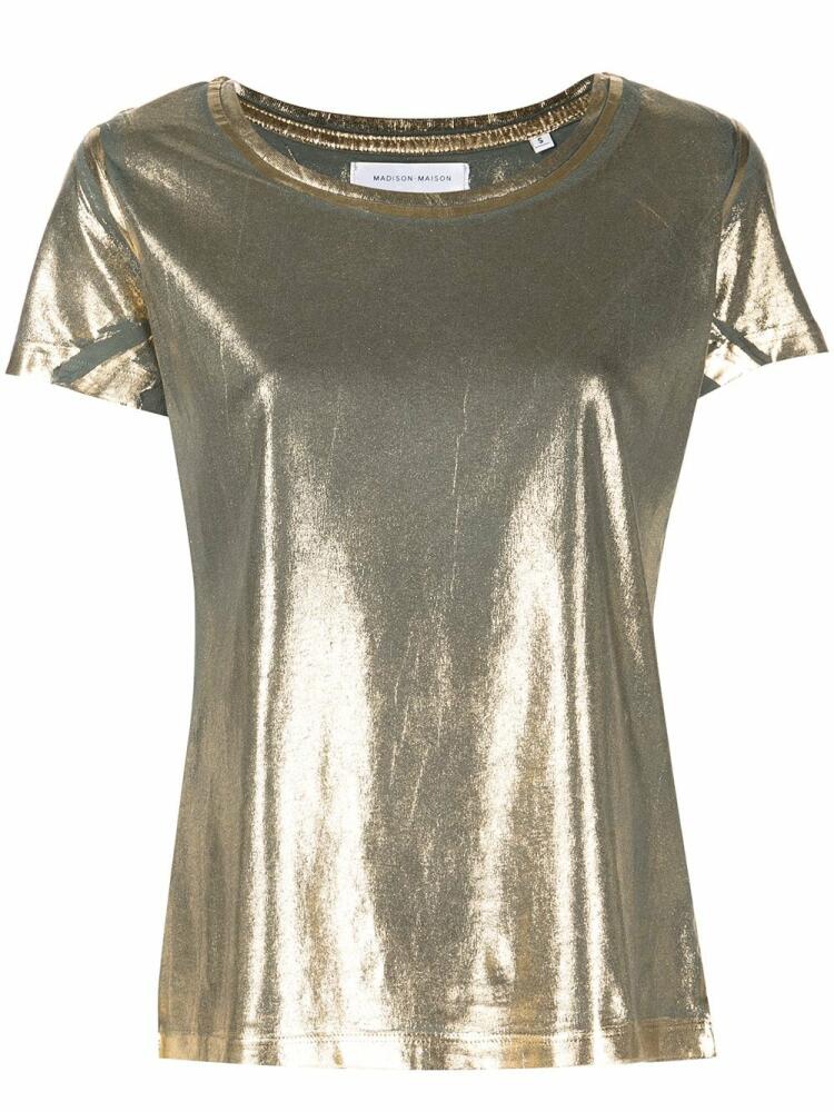 Madison.Maison metallic lamé T-shirt - Gold Cover