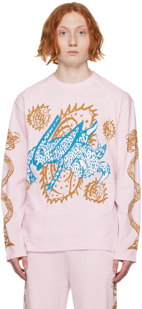 Charles Jeffrey LOVERBOY Pink Graphic Long Sleeve T-Shirt Cover