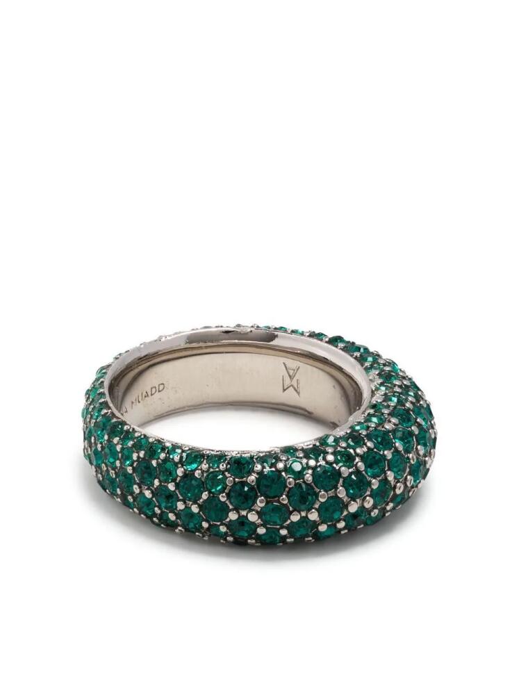 Amina Muaddi Cameron embellished ring - Green Cover