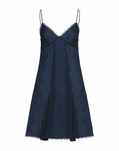 Ermanno Scervino Woman Mini dress Blue Wool, Silk, Cashmere, Cotton, Polyester Cover