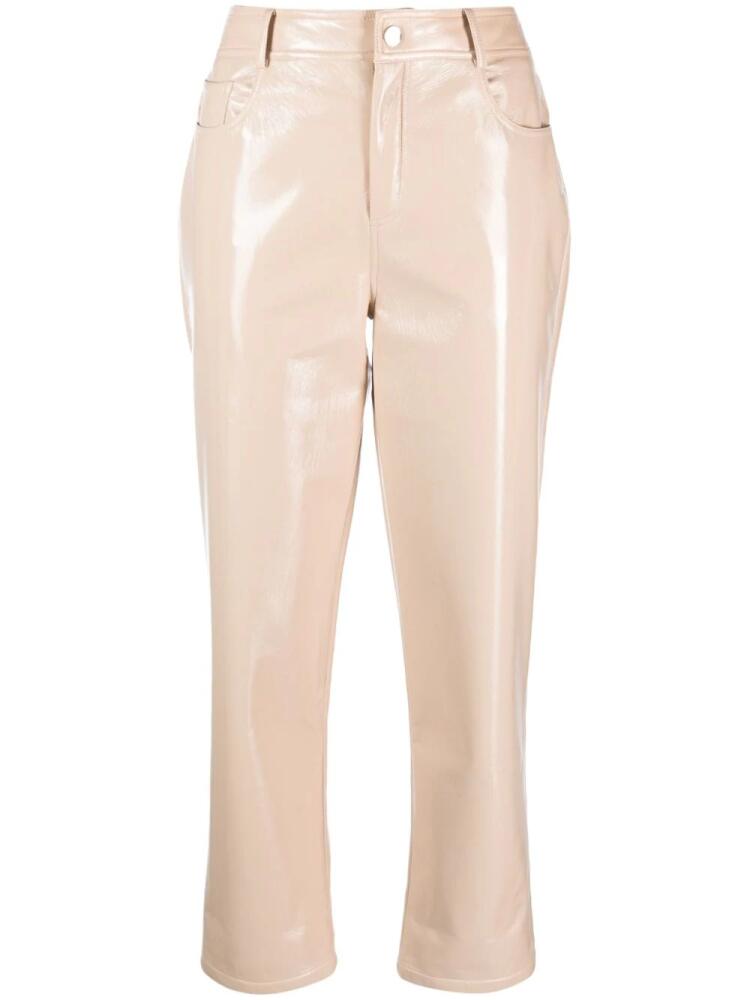 LIU JO patent cropped trousers - Neutrals Cover