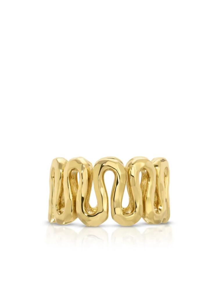 Octavia Elizabeth 18kt yellow gold swirl ring Cover