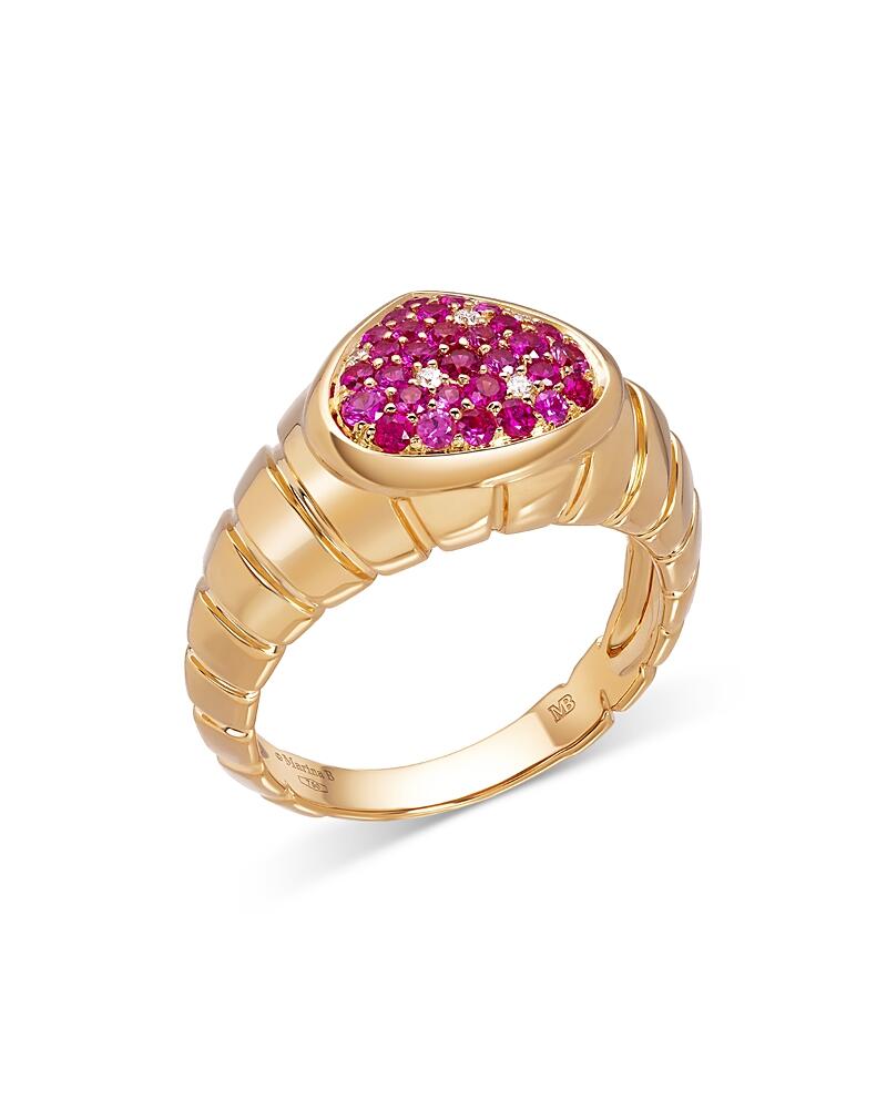 Marina B 18K Yellow Gold Timo Ruby & Diamond Pave Ring Cover