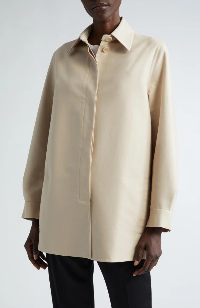 Akris Todor Cotton & Silk Jacket in Sand Cover