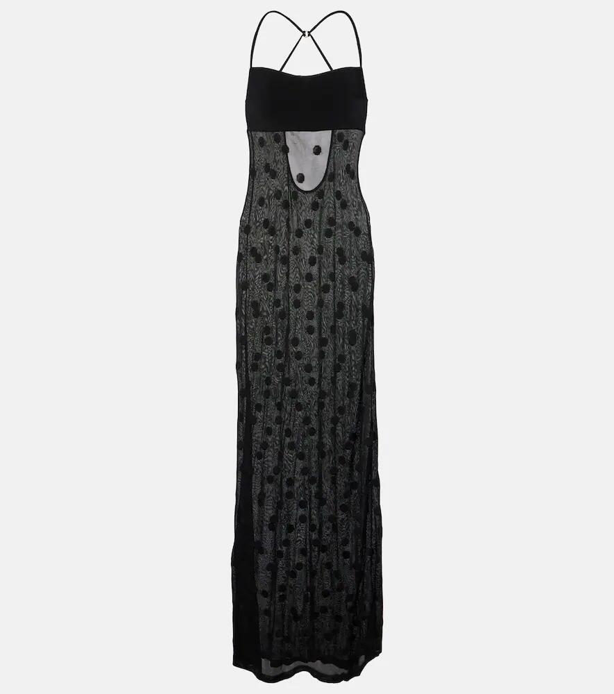 Jacquemus La Robe Maille Puntini polka-dot mesh gown Cover