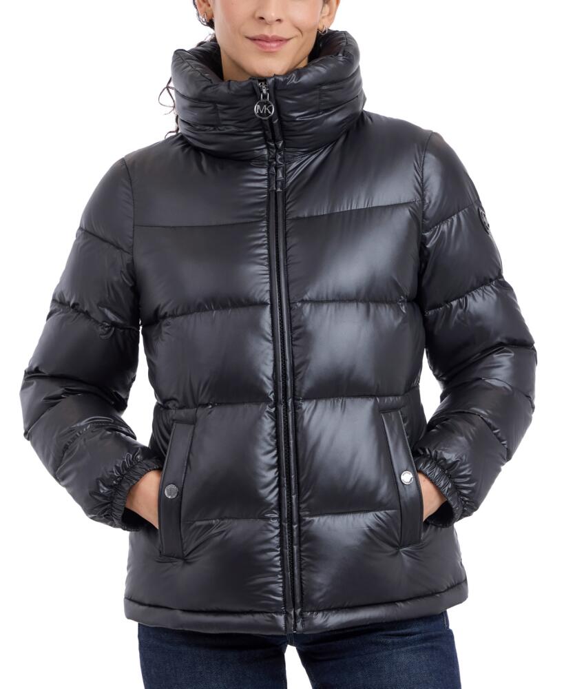 Michael Michael Kors Women's Hooded Puffer Coat, Created for Macy's - Black Cover