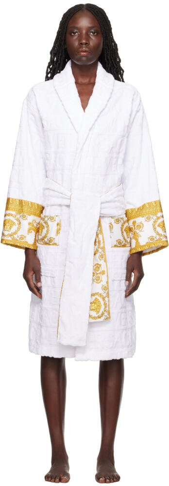 Versace Underwear White 'I Heart Baroque' Robe Cover