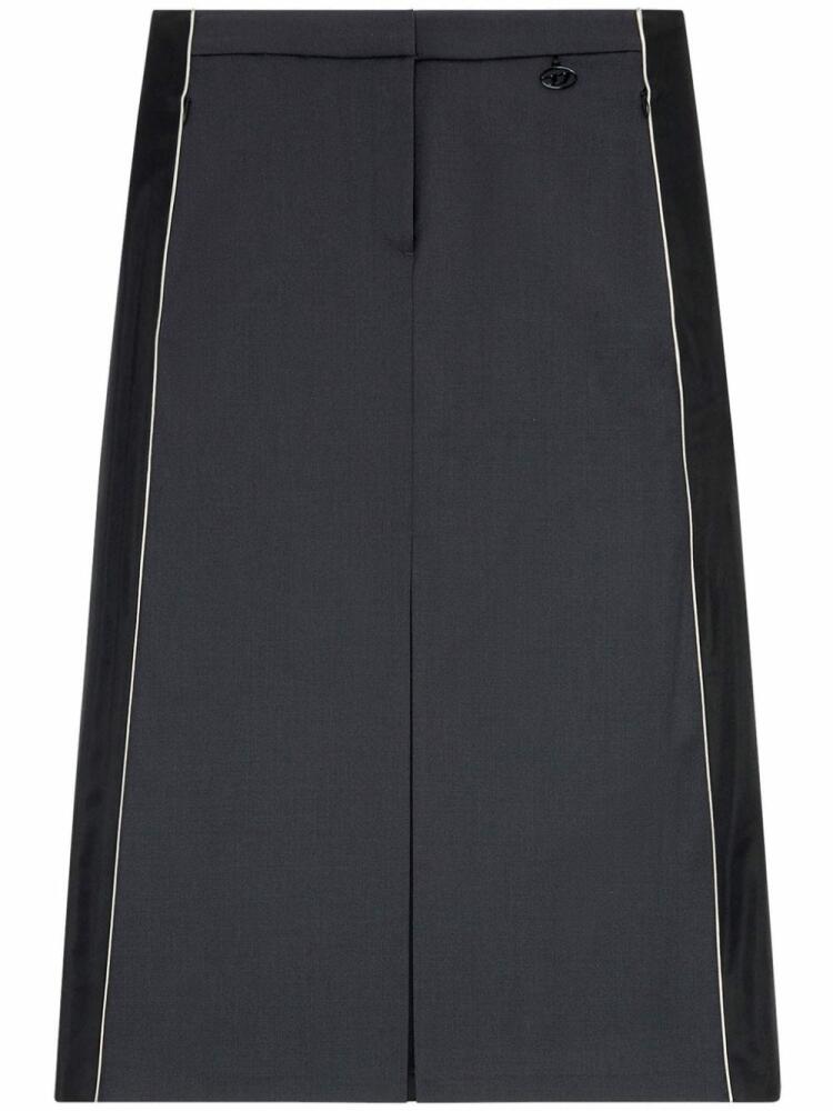 Diesel O-Cary logo-plaque midi skirt - Black Cover