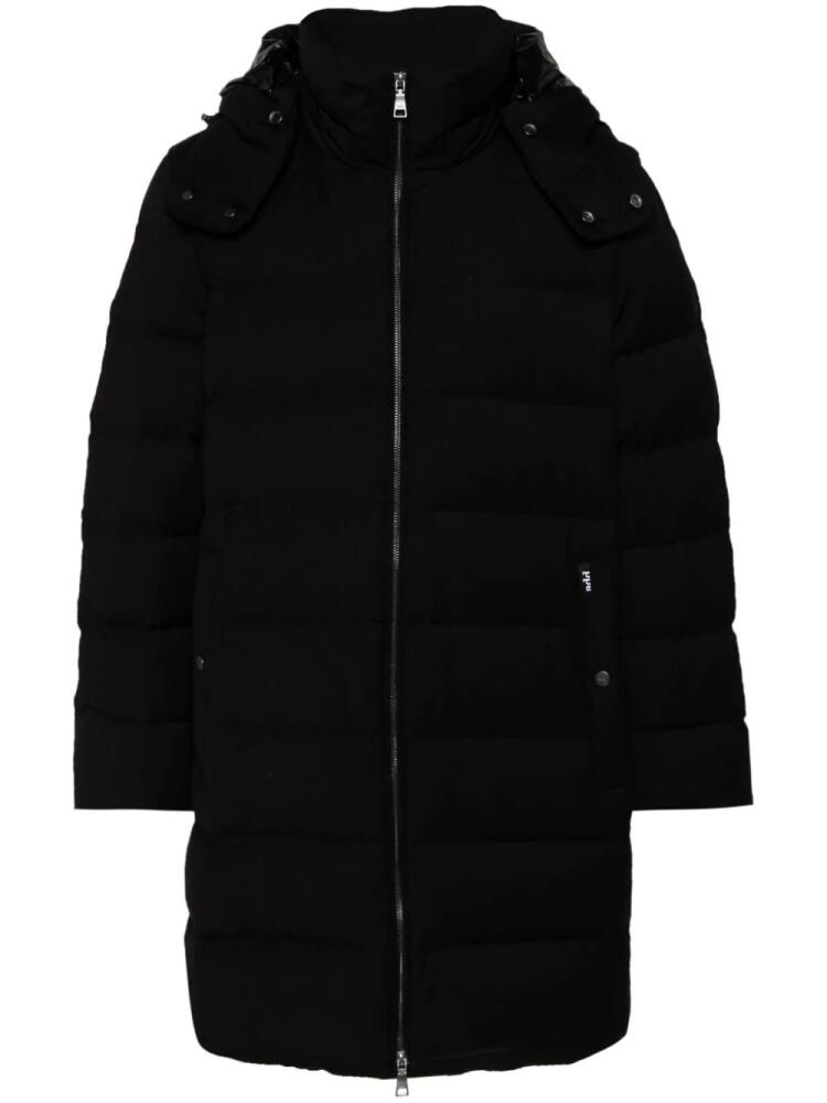 Add detachable-hood down coat - Black Cover