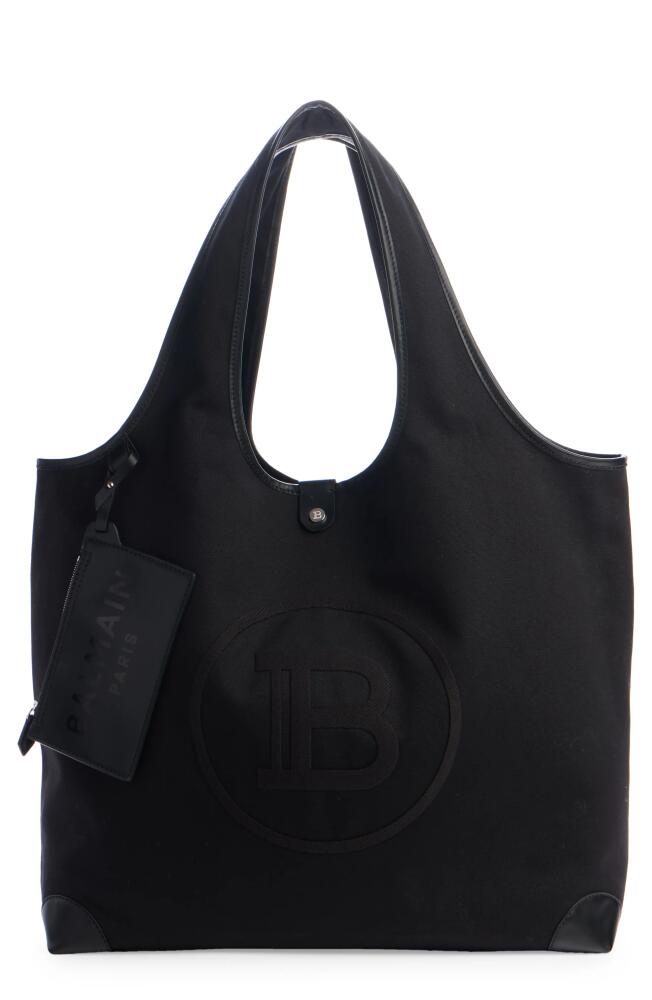 Balmain Large B-Army Grocery Shopper Tote in Black Cover