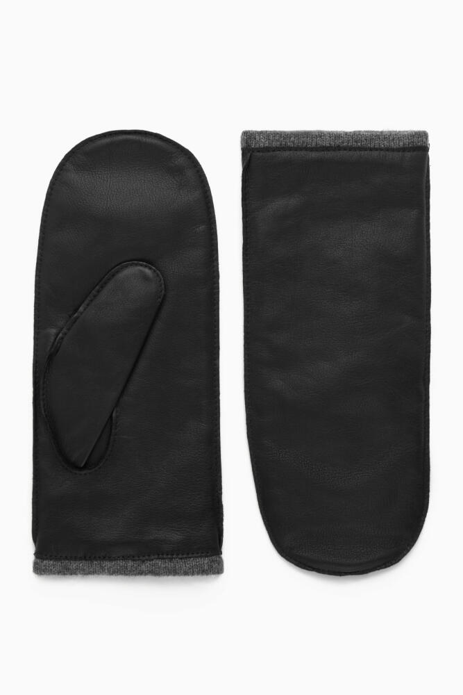 COS CASHMERE-LINED LEATHER MITTENS Cover