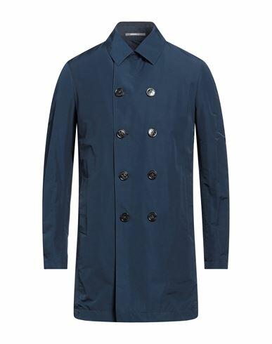 Havana & Co. Man Coat Navy blue Polyester, Cotton Cover