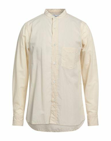 Aglini Man Shirt Beige Cotton, Polyamide Cover