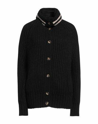 Emporio Armani Woman Coat Black Polyimide, Alpaca wool, Wool Cover