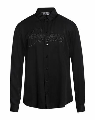 Versace Jeans Couture Man Shirt Black Viscose Cover