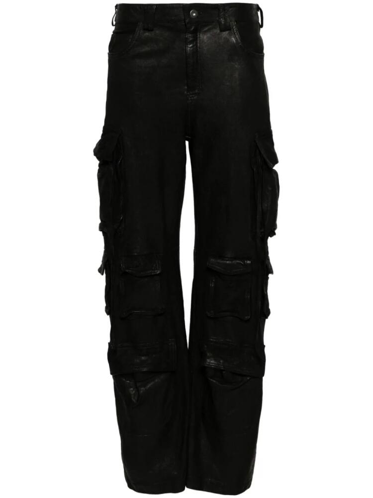 Salvatore Santoro leather cargo trousers - Black Cover