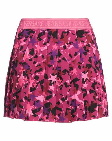 Versace Jeans Couture Woman Mini skirt Fuchsia Polyester, Elastane Cover