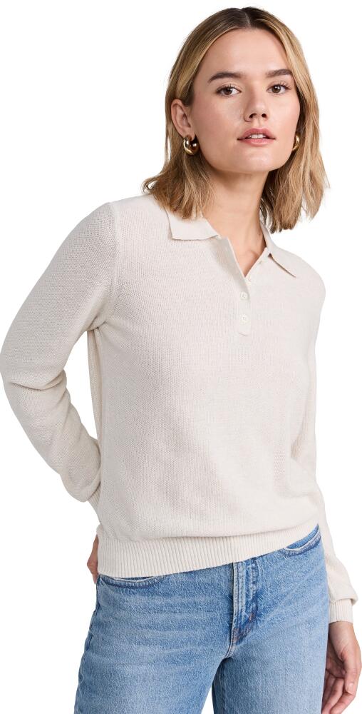 Alex Mill Alice Polo Sweater Oatmeal Cover