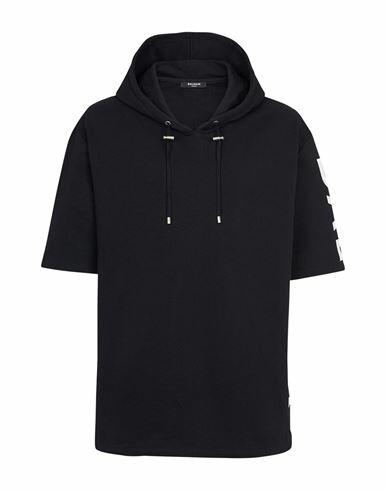 Balmain Man Sweatshirt Black Organic cotton Cover