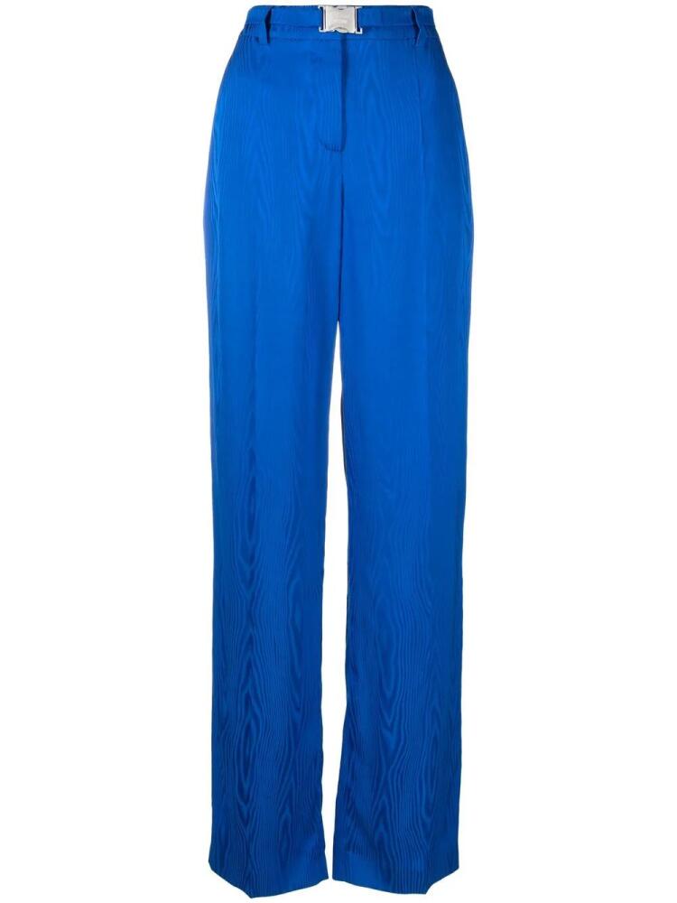 Boutique Moschino silk-finish high-waisted trousers - Blue Cover