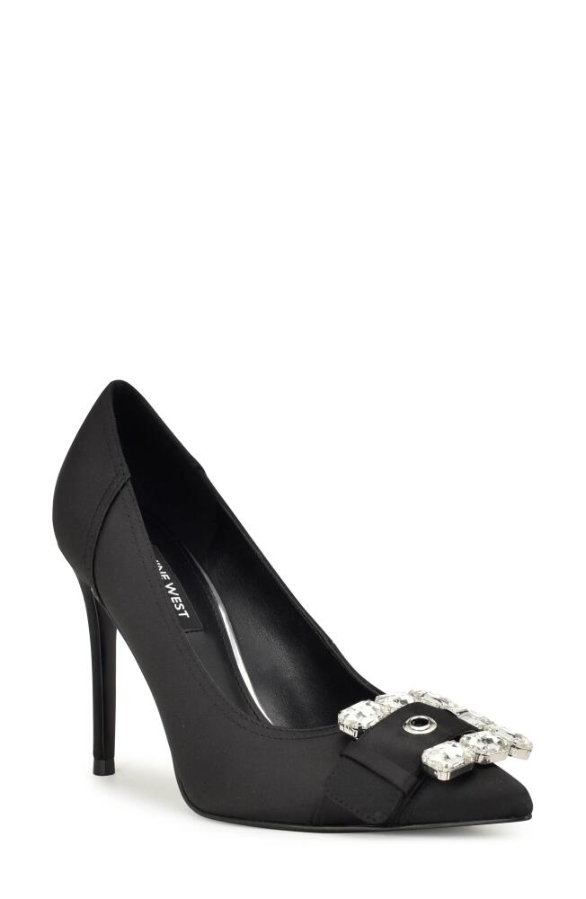 Nine West Fulu Crystal Buckle Pump in Black Cover