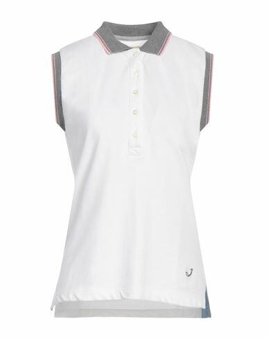 Jacob Cohёn Woman Polo shirt White Cotton, Elastane Cover