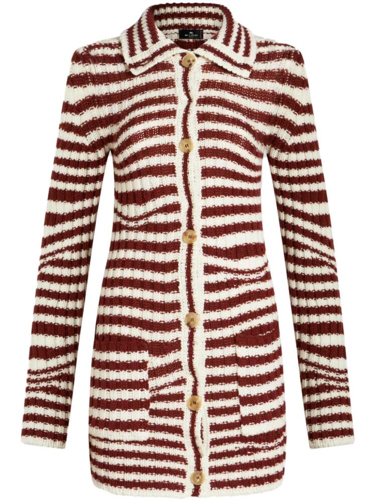 ETRO striped wool cardigan - Red Cover