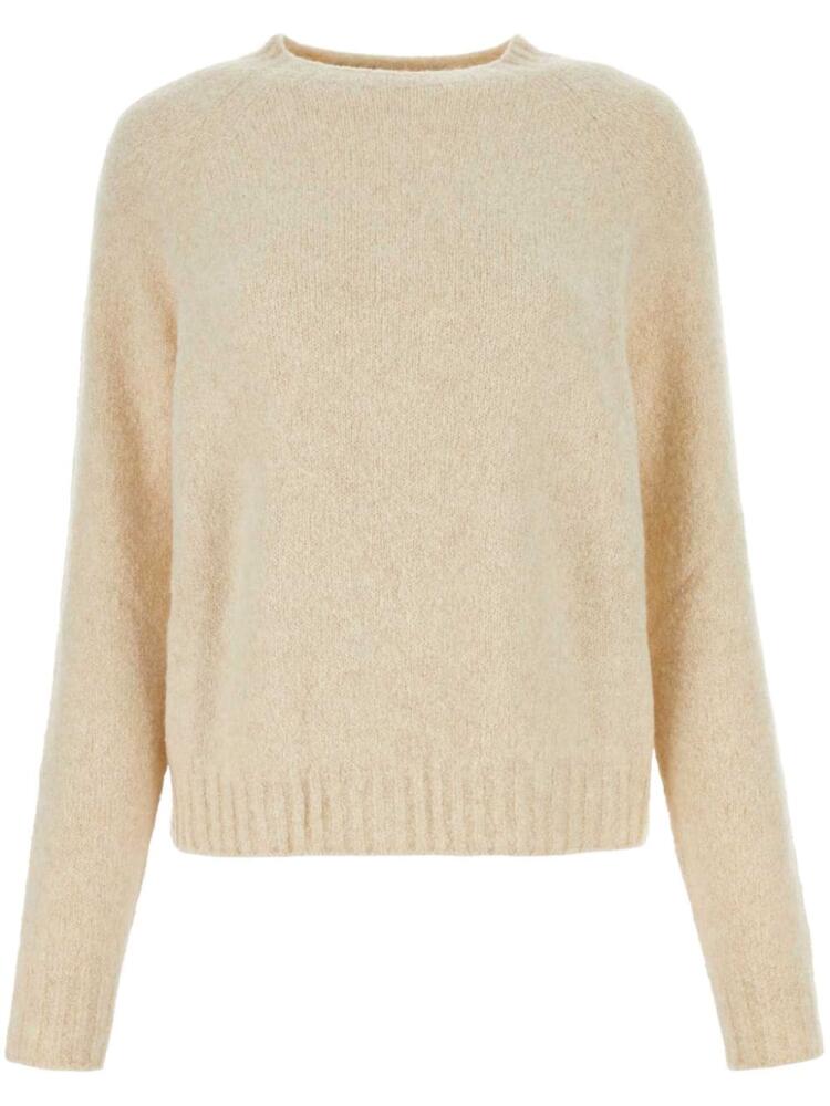 Weekend Max Mara raglan-sleeve crew-neck knit sweater - Neutrals Cover