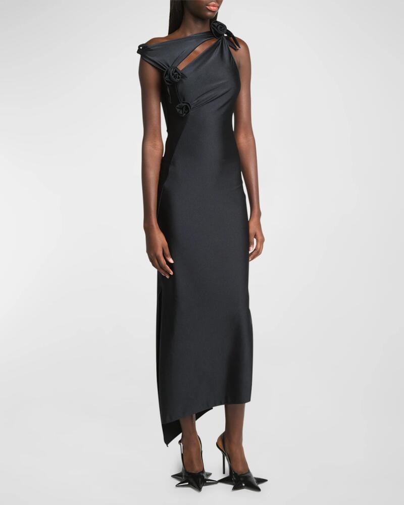 Coperni Asymmetric Flower Sleeveless Gown Cover