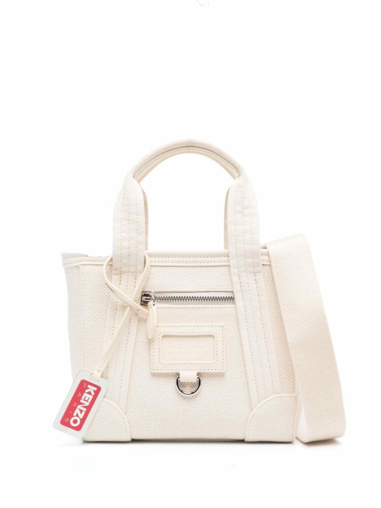 Kenzo mini Paris canvas tote bag - White Cover