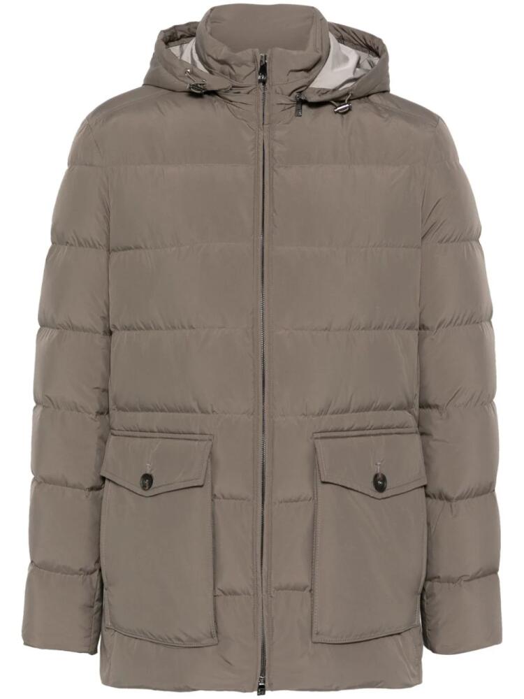 Corneliani hooded puffer jacket - Neutrals Cover