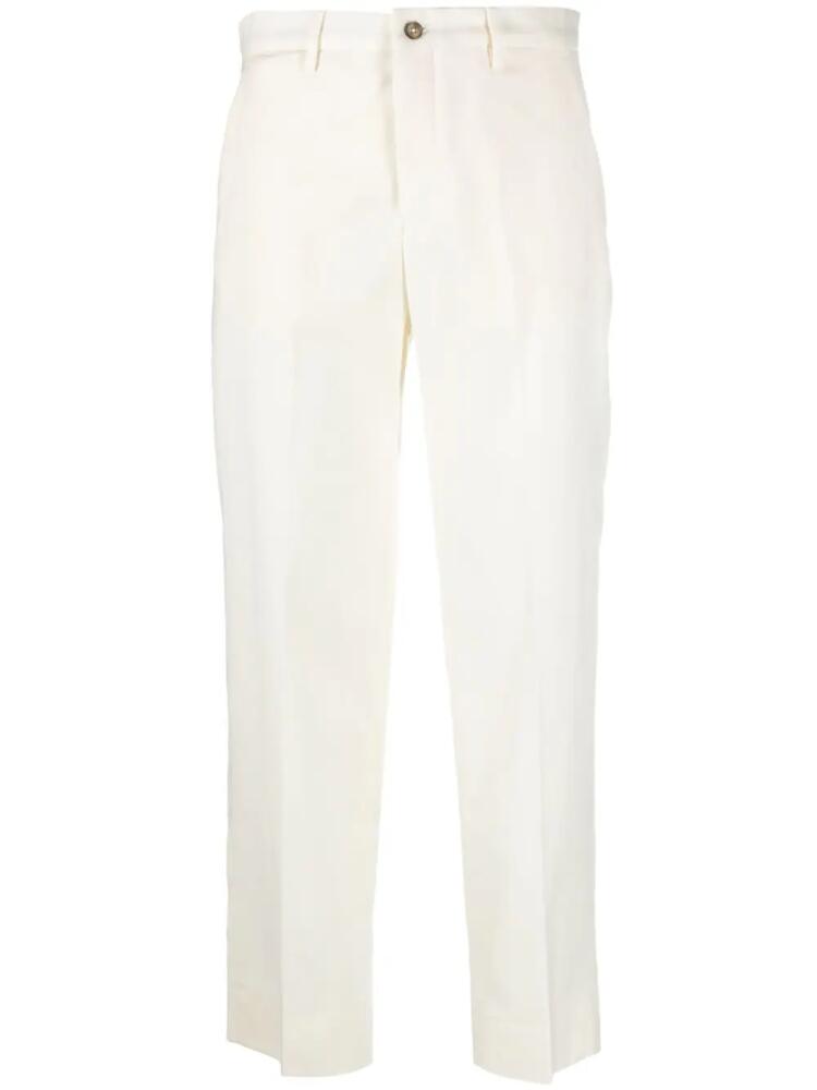 Briglia 1949 Jean virgin wool tapered trousers - White Cover