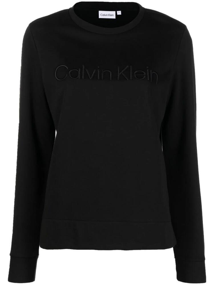 Calvin Klein embroidered-logo detail sweatshirt - Black Cover