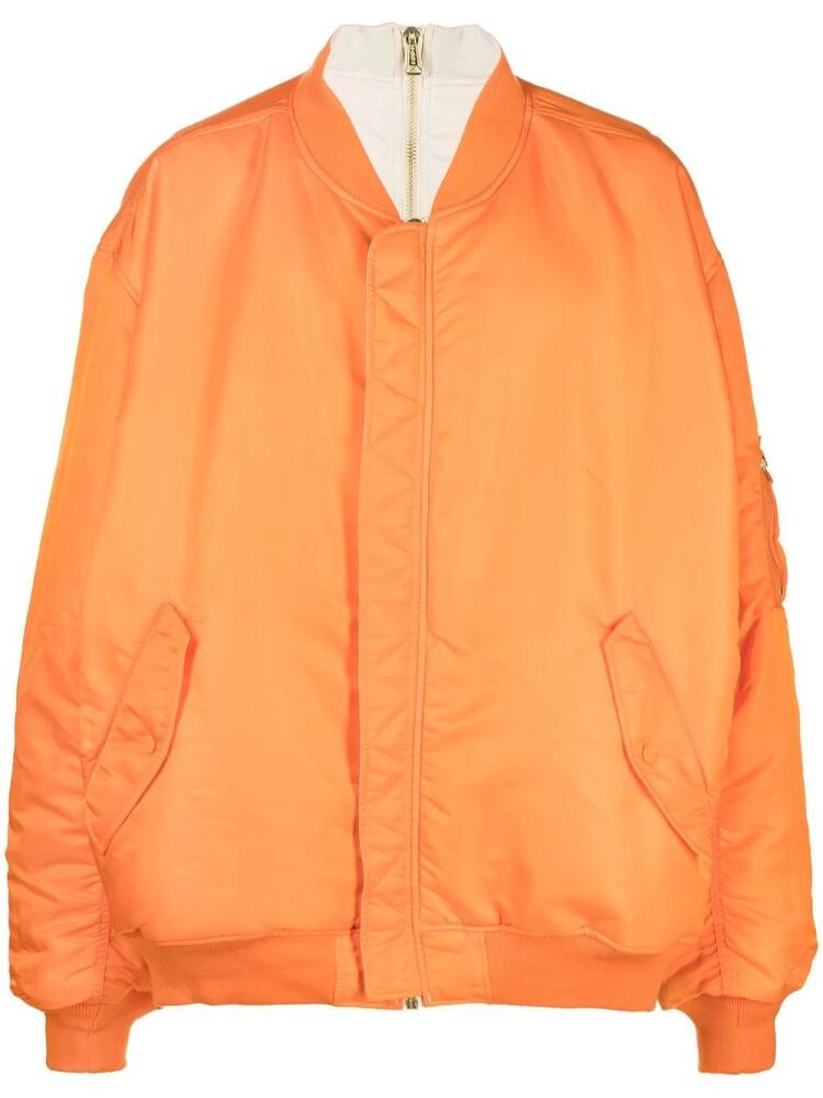 VETEMENTS long-sleeve zip-up bomber jacket - Orange Cover