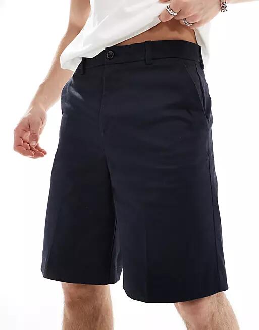 Jack & Jones baggy fit chino shorts in navy Cover