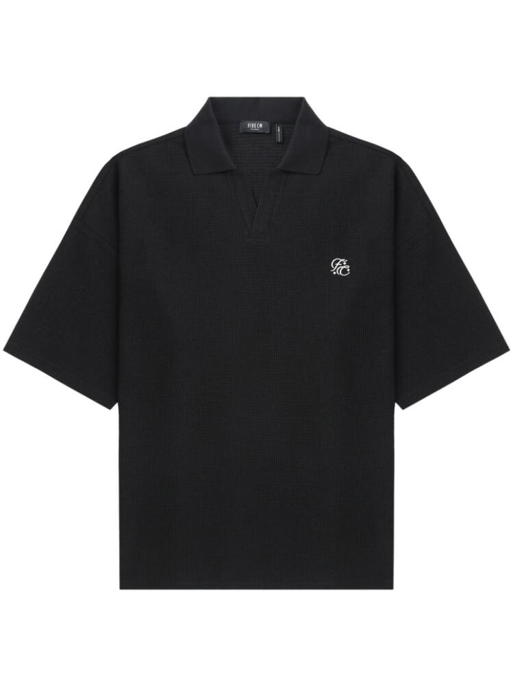 FIVE CM logo-embroidered polo shirt - Black Cover