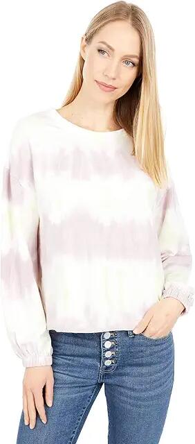 Sanctuary Perfect Sweatshirt (Pink Lime Tie-Dye) Women's Clothing Cover