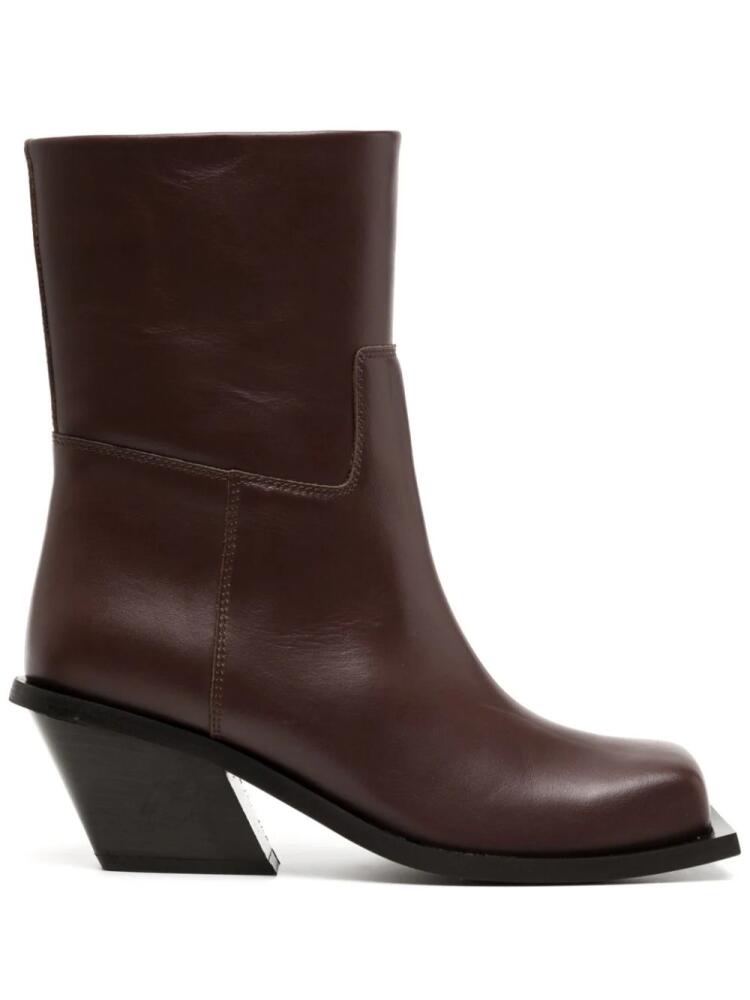 GIABORGHINI Blondine 75mm leather boots - Brown Cover