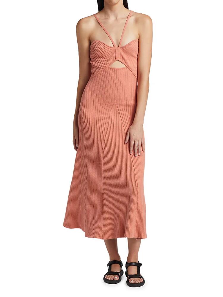 Anna Quan Women's Galina Rib-Knit Dress - Pink Cover