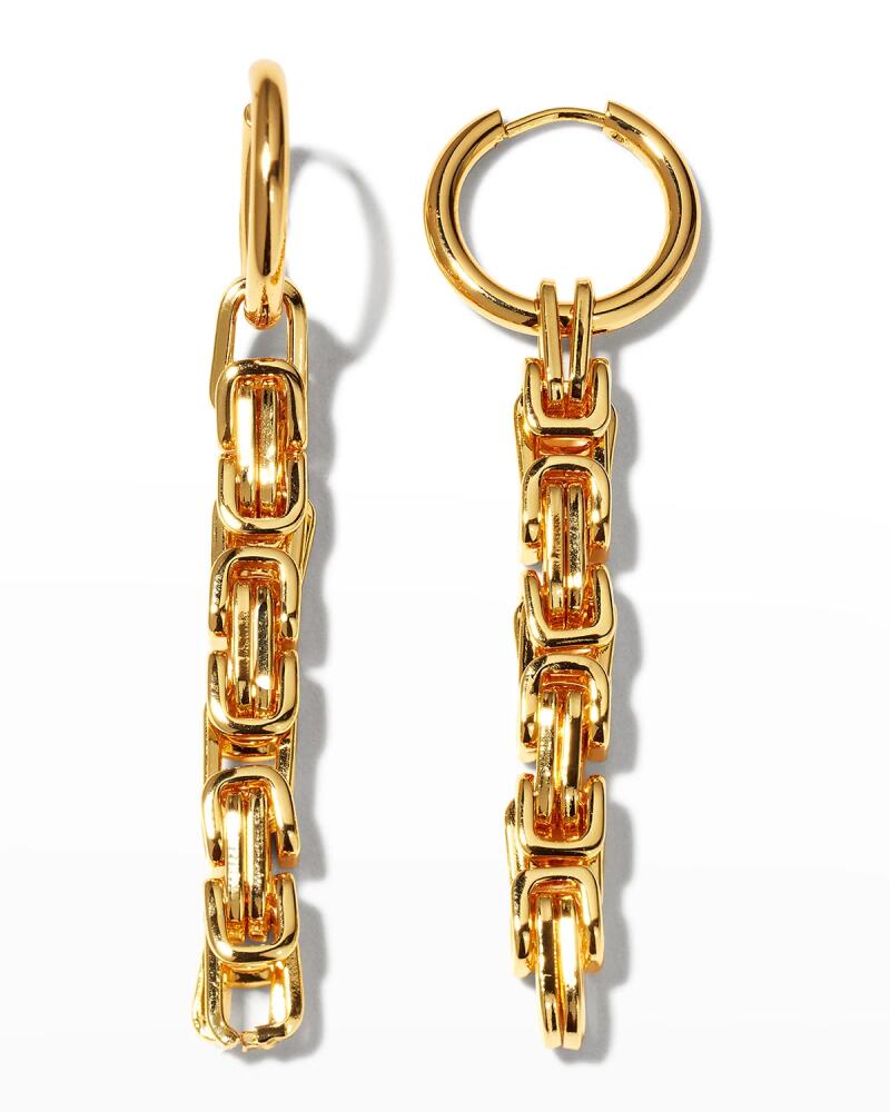 Devon Leigh Gold-Plate Chain Hoop Earrings Cover