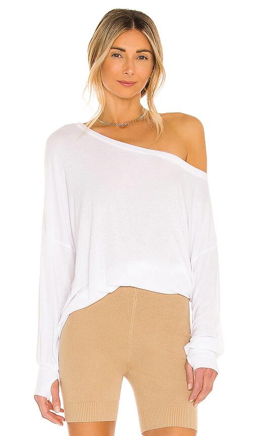 Michael Lauren Kristopher Open Shoulder Top in White Cover