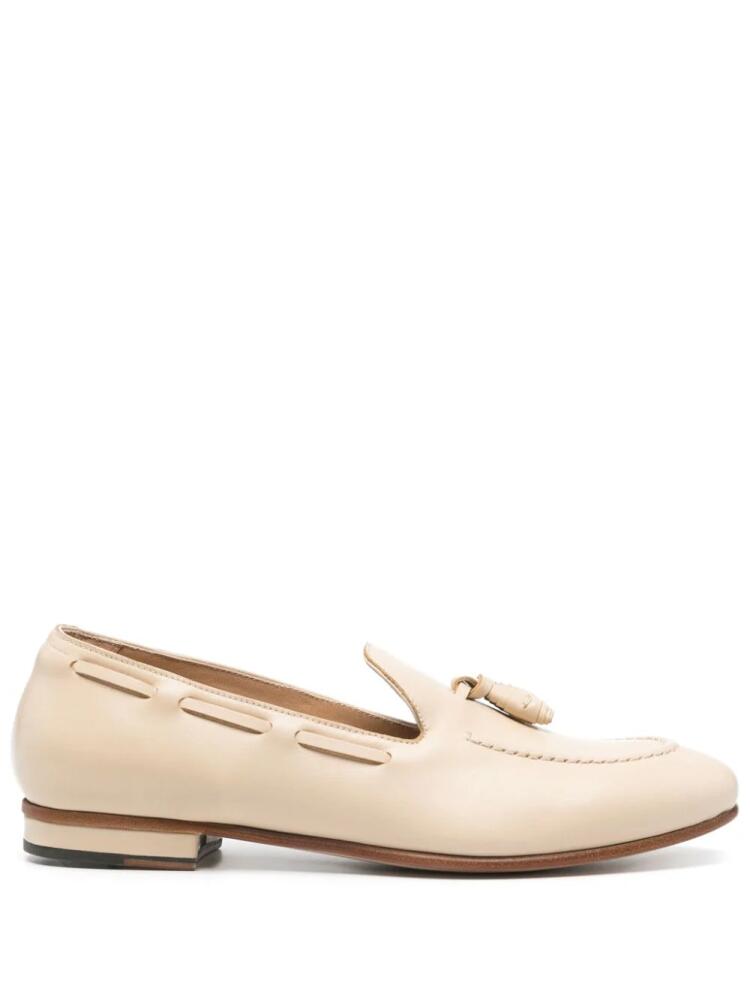 Francesco Russo tassel leather loafers - Neutrals Cover