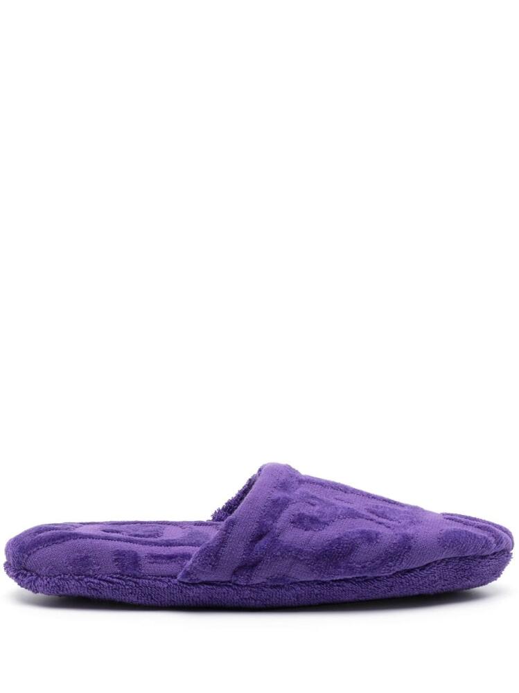 Versace Versace Allover towel slippers - Purple Cover