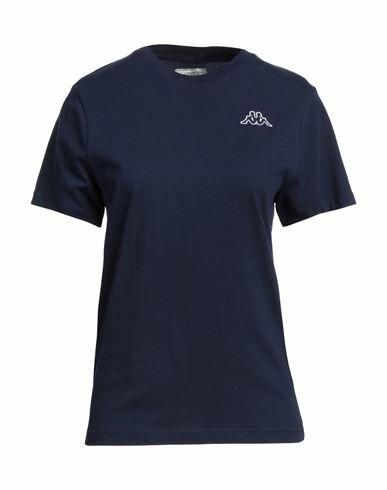 Kappa Woman T-shirt Navy blue Cotton Cover