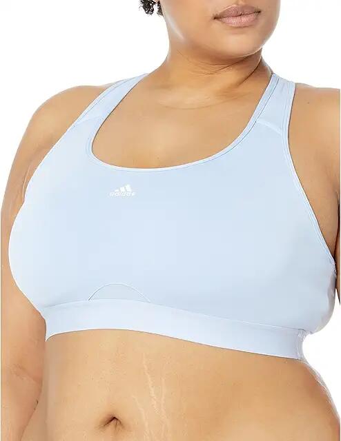 adidas Powerreact Training Medium Support Bra (Blue Dawn) Women's Bra Cover