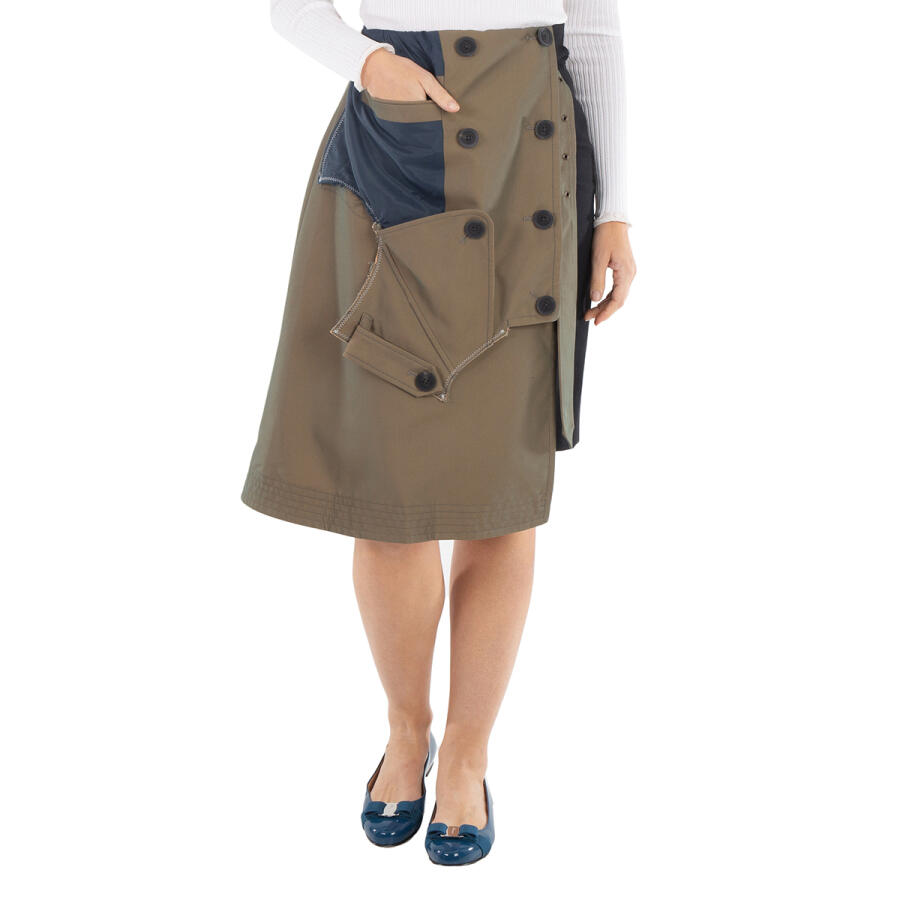 Kolor Ladies Trench Detail Patchwork Skirt Cover