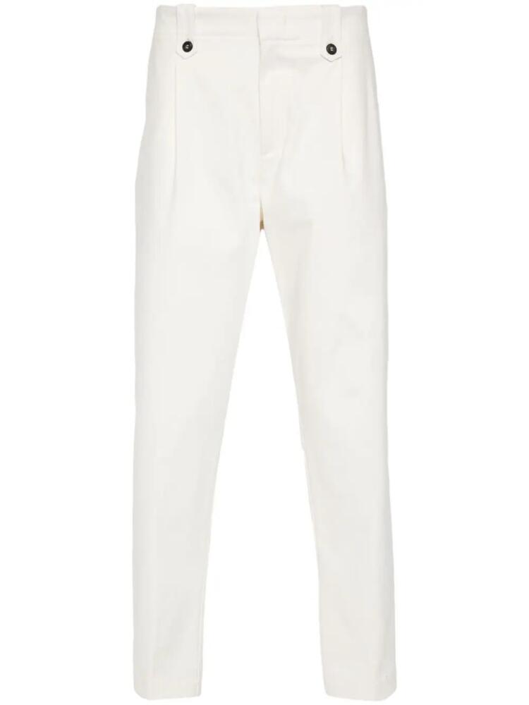 Eleventy pressed-crease straigh-leg trousers - White Cover