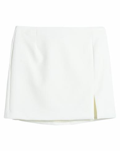 Vicolo Woman Mini skirt Ivory Polyester, Elastane Cover