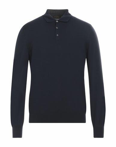 Gran Sasso Man Sweater Midnight blue Virgin Wool Cover